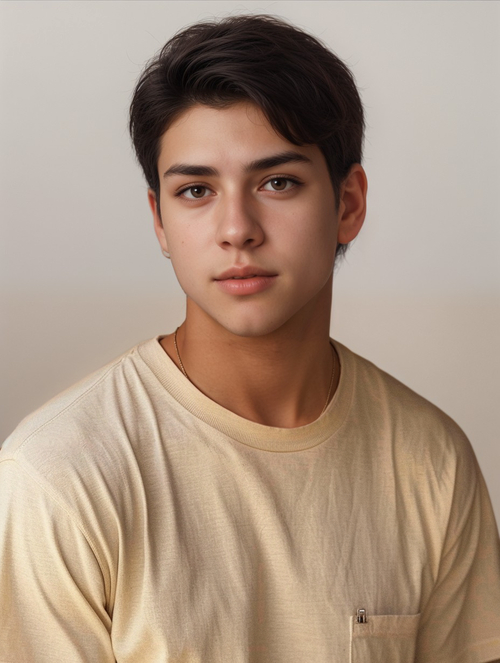 Handsome Honey-skinned Male Model Agustín