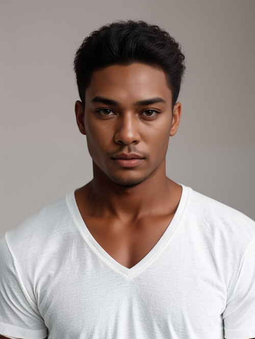 Handsome Deep-toned Young Male Model Benyamin