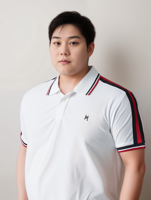 Plus-size and Chubby Asian Male Model Woong