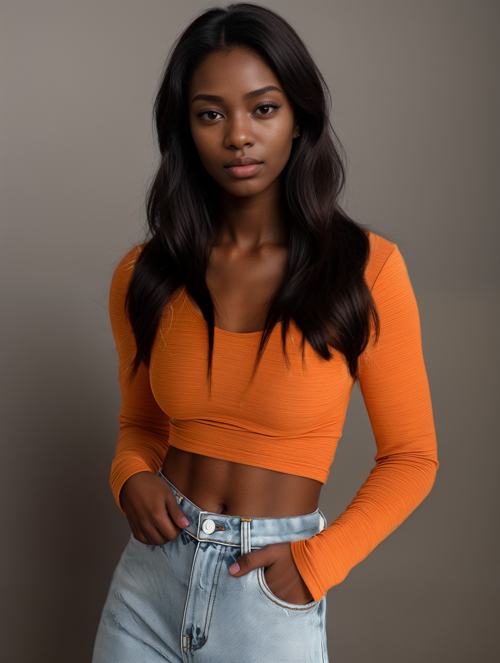 Mesmerizing Dark-skinned Woman Model Jamila