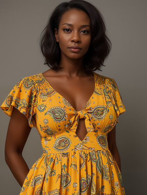 Dark-skinned Middle-aged African Female Model Zora
