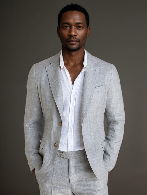 Elegant Middle-aged African Male Model Ebo